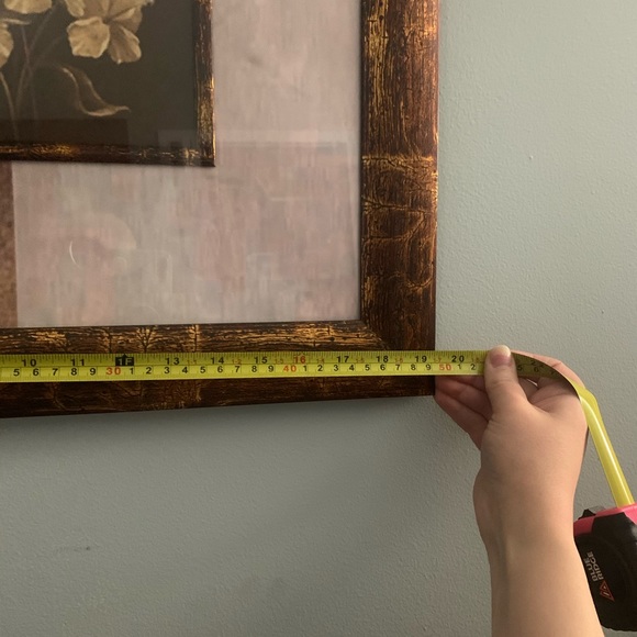 Vintage floral print in bronze frame - Picture 6 of 7